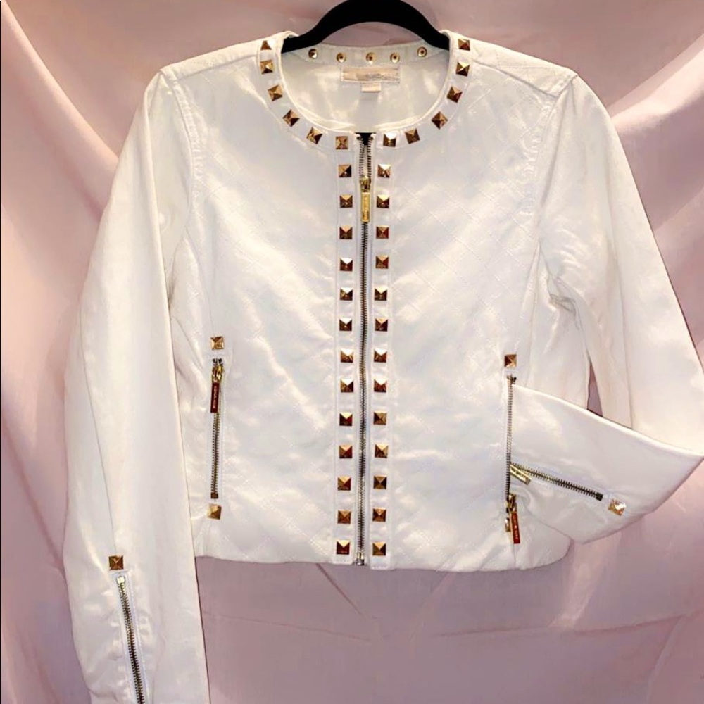 MICHAEL KORS CROPPED GOLD JACKET
